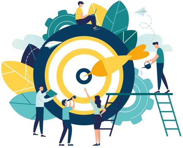 Business,Concept,Vector,Illustration,,Target,With,An,Arrow,,Hit,The Business concept vector illustration, Target with an arrow, hit the target, goal achievement vector